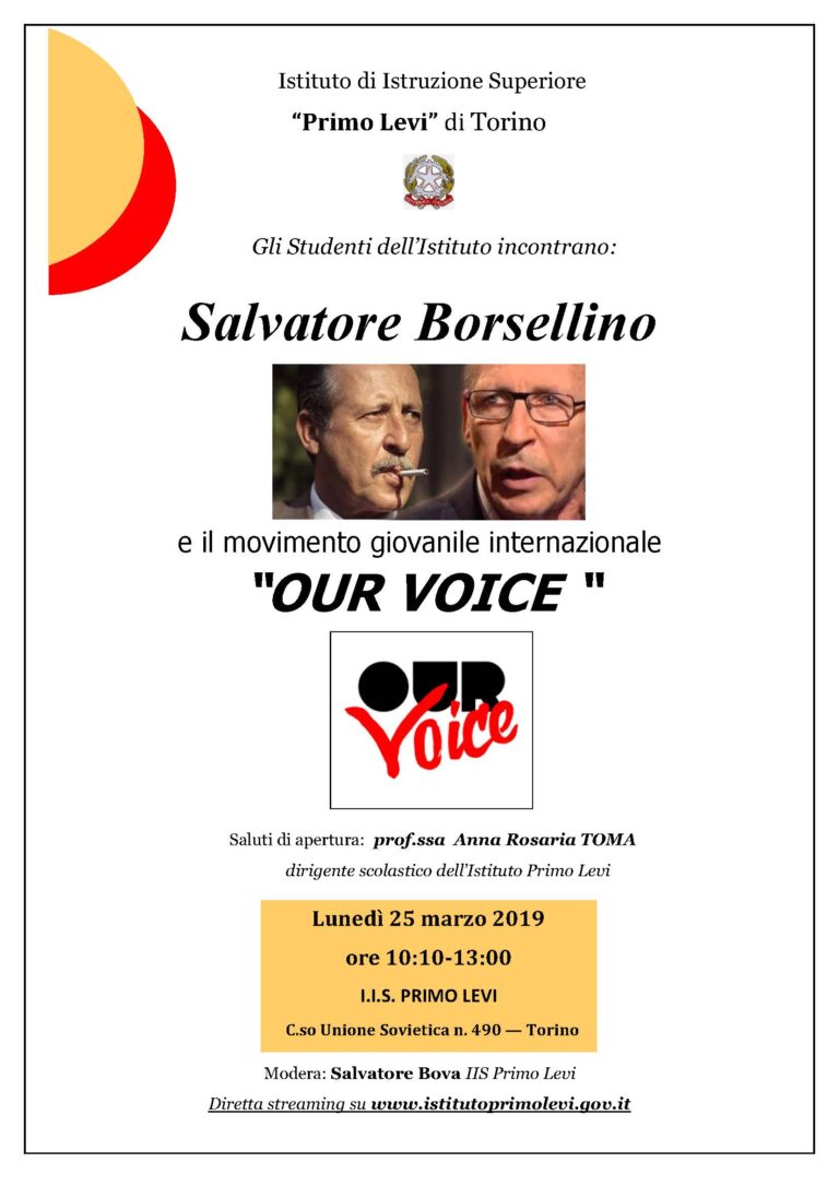 Incontro con Salvatore Borsellino – Our Voice