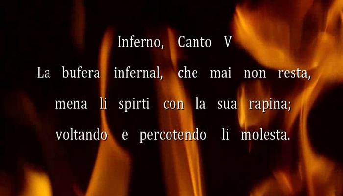 Lettura del Canto V dell’Inferno dantesco